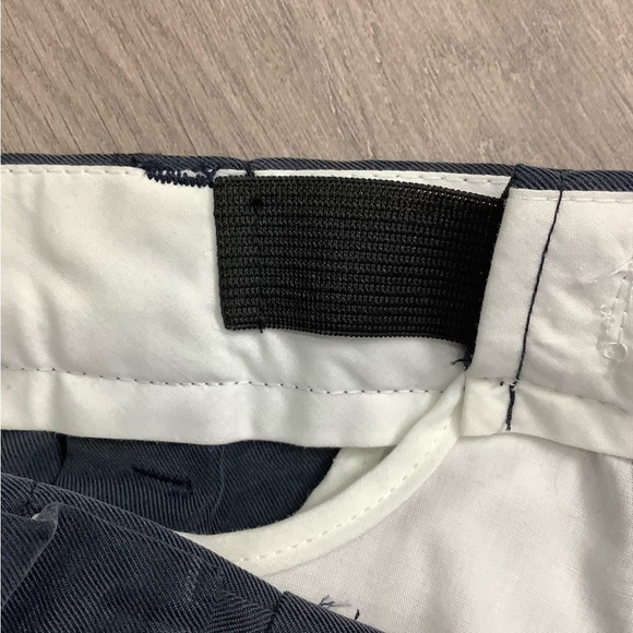 Men's ALFANI Golf 40 XL Khakis Chino Pleated Shorts Navy Blue Side Elastic NWT - Picture 7 of 10